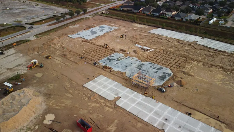 Slab foundations for apartment buildings