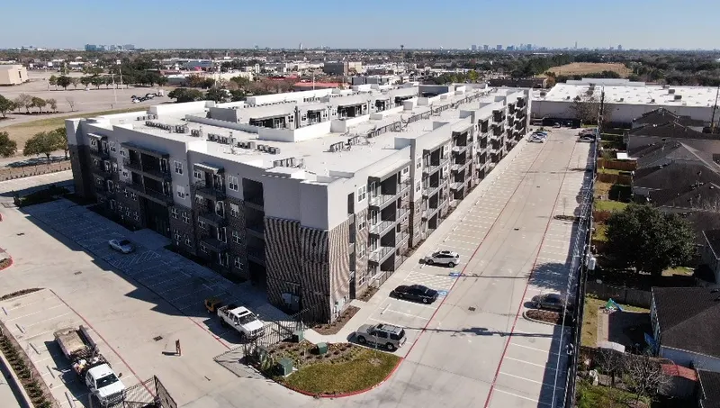 Aerial of the courtyard building